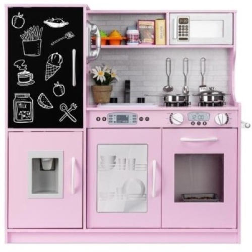 Pretend Play Kitchen Wooden Toy Set for Kids with 7 Accessories - Appears New&nbsp;