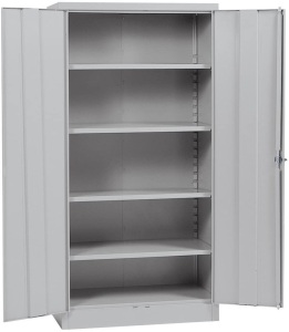 Sandusky Lee RTA7000-05 Dove Gray Steel SnapIt Storage Cabinet, 4 Adjustable Shelves, 72" H x 36" W x 18" D - Appears New