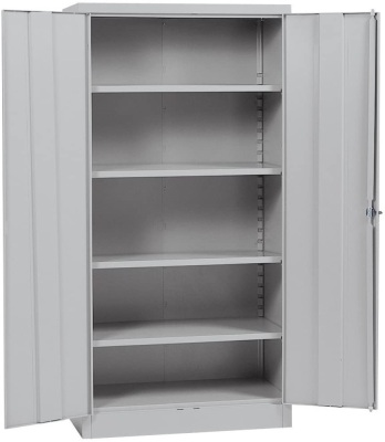 Sandusky Lee RTA7000-05 Dove Gray Steel SnapIt Storage Cabinet, 4 Adjustable Shelves, 72" H x 36" W x 18" D - Appears New