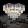 MEELIGHTING Luxury Modern Crystal Chandeliers Light Fixture 5-Tier 16 Lights