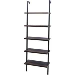  5-Shelf Wall Mounted Ladder Book Shelf