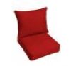 Lot of (2) Sorra Home 24 x 24 Deep Seating Outdoor Pillow and Cushion Set in Sunbrella Canvas Jockey Red&nbsp;