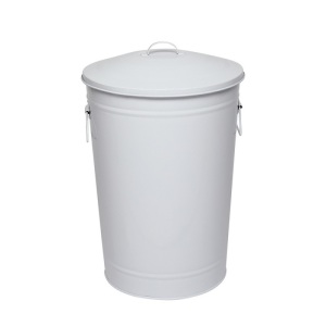 Steel Trash Can With Side Drop Handles, 13.2 Gallon - New 