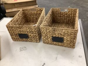 Lot of (2) Storage Baskets 