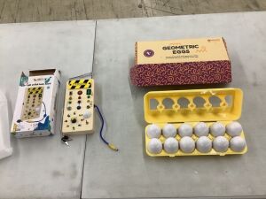 LED Light Switch Busy Board & Geometric Eggs 