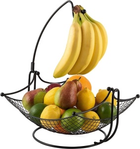 Dinette Decor Fruit Bowl with Banana Hanger - Appears New 