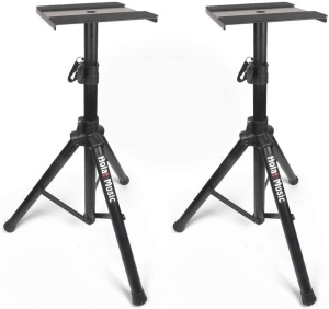 Hola! Music Studio Monitor Speaker Stands, Heavy-Duty Tripod Structure, Adjustable Height - Appear New