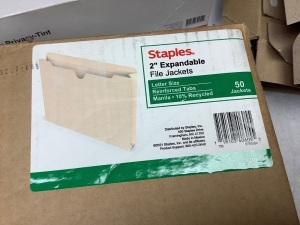 Box of 50 2" expandable file jackets