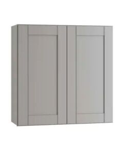 Contractor Express Cabinets Arlington Veiled Gray Plywood Shaker Stock Assembled Wall Kitchen Cabinet Soft Close 36 in W x 12 in D x 30 in H