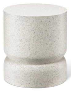 Glitzhome 17.25"H Multi-functional MgO Faux Terrazzo Garden Stool or Planter Stand or Accent Table