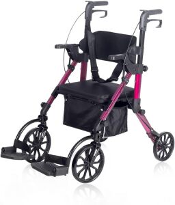 Elenker 2 in 1 Rollator Walker & Transport Chair