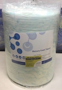 Memory Foam Mattress Topper, Unknown Size - Appears New 