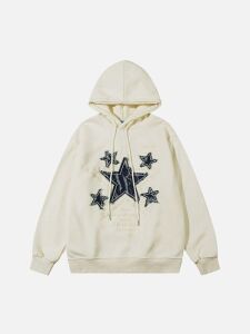 Aelfric Eden Applique Embroidery Star Hoodie, Medium  