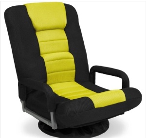 Gaming Floor Chair w/ 360-Degree Swivel, Armrest, Adjustable Backrest