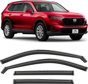 Voron Glass in-Channel Extra Durable Rain Guards for Honda CR-V (CRV) 2023-2024, Window Deflectors, Vent Window Visors, 4 Pieces - 200617