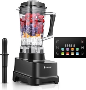 AMZCHEF 8-IN-1 Professional Blenders, 2000 Watts Commercial Blender for Kitchen with Timer, Innovative LED Panel, 8 Functions for Smoothies, Shakes & More, 8 Speeds & Pulse, 68 oz. Pitche