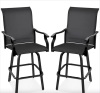 Set of 2 Swivel Barstools w/ 360 Rotation, All-Weather Mesh