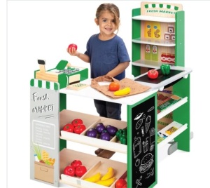 Kids Pretend Play Grocery Store Supermarket Toy Set w/ Accessories