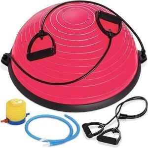 Yoga Balance Exercise Ball w/ 2 Resistance Bands & Pump