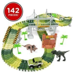 Dinosaur Racetrack Playset 142pc