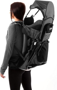 Luvdbaby Toddler Carrier Backpack - Comfortable Baby Carrier Backpack - Toddler Hiking Backpack Carrier - Child Carrier Backpack System with Nappy Change Pad, Insulated Pocket, Rain and Sun Hood