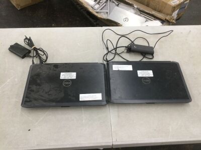 Lot of (2) Dell Laptops w/ Power Cords 