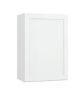 Hampton Bay Courtland 21 in. W x 12 in. D x 30 in. H Assembled Shaker Wall Kitchen Cabinet in Polar White - Damaged Corner