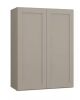 Hampton Bay Courtland 27 in. W x 12 in. D x 36 in. H Assembled Shaker Wall Kitchen Cabinet in Sterling Gray 