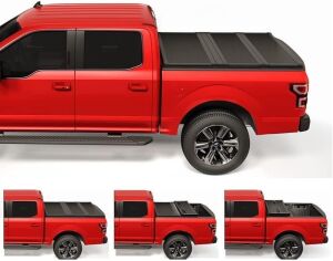 CARMOCAR Hard Tri-Fold Truck Bed Tonneau Cover for 2014-2022 Chevy Silverado/GMC Sierra 6.5' (Not for CarbonPro Bed）