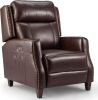 Genuine Leather Power Recliner Chair, 90-136°Adjustable