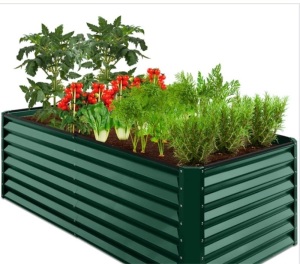 Outdoor Metal Raised Garden Bed for Vegetables, Flowers, Herbs - 6x3x2ft