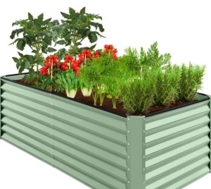 Outdoor Metal Raised Garden Bed for Vegetables, Flowers, Herbs - 6x3x2ft