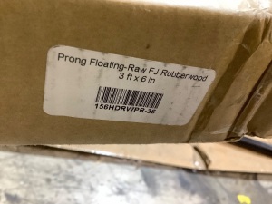 prong floating-raw fj rubberwood 3ft X 6 in