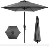 Outdoor Market Patio Umbrella w/ Push Button Tilt, Crank Lift - 7.5ft