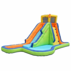 Banzai Inflatable Slide 'N Soak Splash Park and Electric Blower - Appears New 