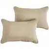 Sunbrella Canvas Fawn Rectangle Indoor/Outdoor Lumbar Pillow (2-Pack) 