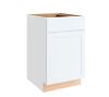 Hampton Bay Courtland 21 in. W x 24 in. D x 34.5 in. H Assembled Shaker Base Kitchen Cabinet in Polar White 