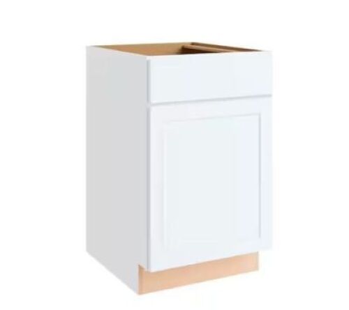 Hampton Bay Courtland 21 in. W x 24 in. D x 34.5 in. H Assembled Shaker Base Kitchen Cabinet in Polar White&nbsp;