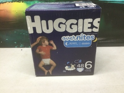 Huggies Overnites Diapers, Size 6, 48 Ct - New
