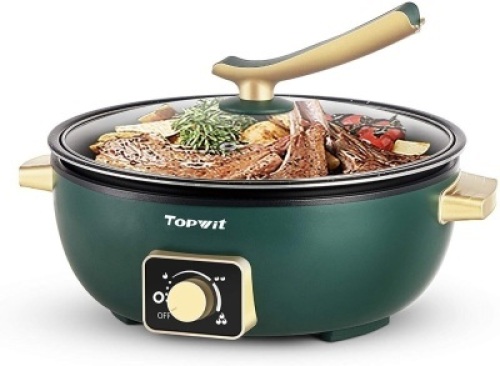 Topwit 3.5L Electric Hot Pot with Tempered Glass Lid and&nbsp;Adjustable Power Control - Appears New&nbsp;&nbsp;