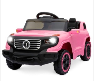 6V Kids Ride-On Car Truck Toy w/ RC Parent Control, 3 Speeds, Lights, Horn