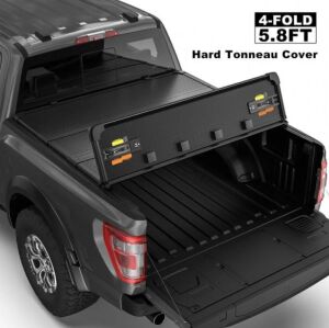 OSIAS 5.8FT Quad Fold Hard Tonneau Cover for 2014-2018 Chevrolet Silverado