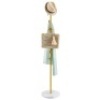 Mr Ironstone Freestanding Metal&nbsp;Coat Rack with Marble Base and 8 Hooks, Gold, 66.9" Tall - Appears New&nbsp;