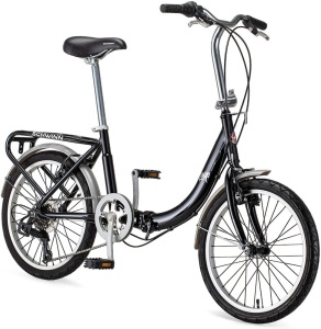 Schwinn Loop Adult Folding Bike, 20-inch Wheels, 7-Speed Drivetrain, Rear Carry Rack - Appears New 