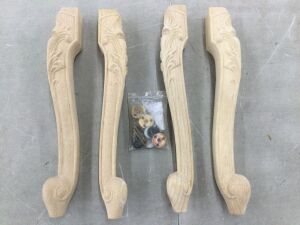 Lot of (4) Wood Furniture Legs 