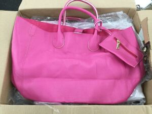 Lot of (7) Large Pink Handbags 