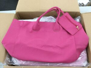 Lot of (9) Large Pink Handbags