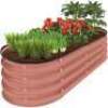 Outdoor Raised Metal Oval Garden Bed, Planter Box - 4x2x1ft