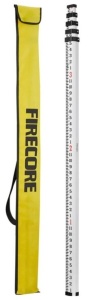 Firecore 16-Foot Aluminum Grade Rod - 10ths, 5 Sections Telescopic