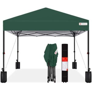 One-Person Setup Instant Pop Up Canopy w/ Case, 4 Weight Bags - 12x12ft - Zipper Pull Missing Handle